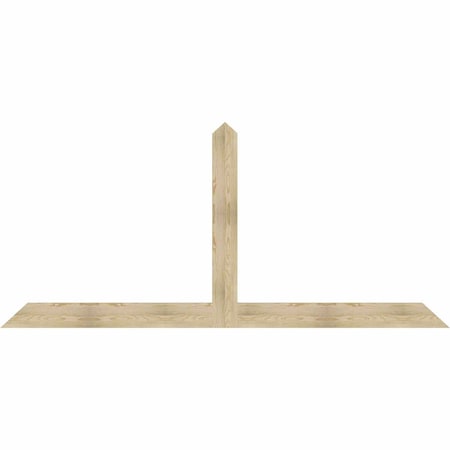 Ekena Millwork Portland Rough Sawn Timber Gable Bracket, Douglas Fir, 108"W x 49"H x 2"D x 6"F, 11/12 Pitch GBW108X49X0206POR00RDF
